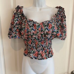 Milk & Honey Floral Puff Sleeve Top